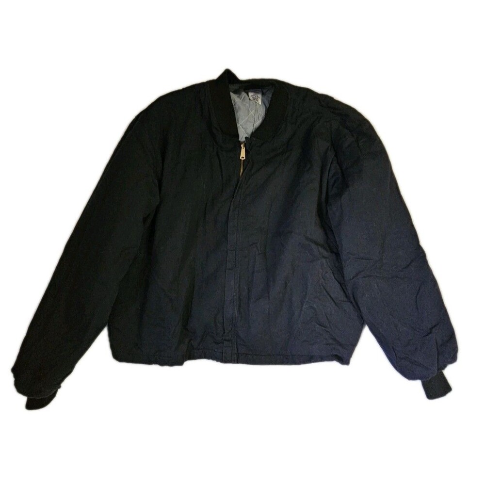 Workrite FR Jacket Mens 4XL Blue Flame Resistant Bomber Coat WorkWear Quilted